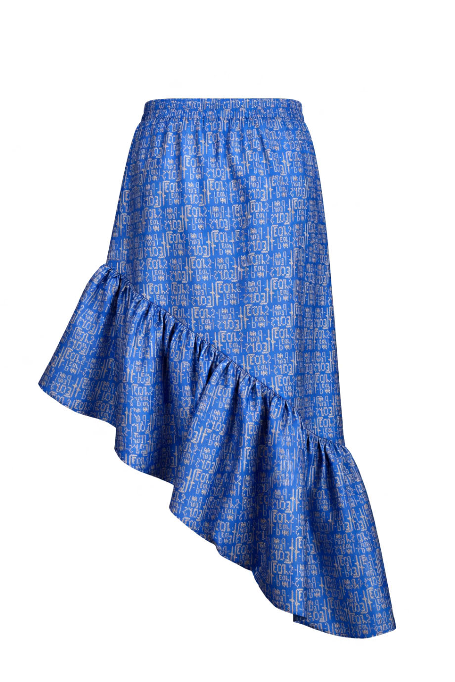 Асимметричная юбка-миди на поясе