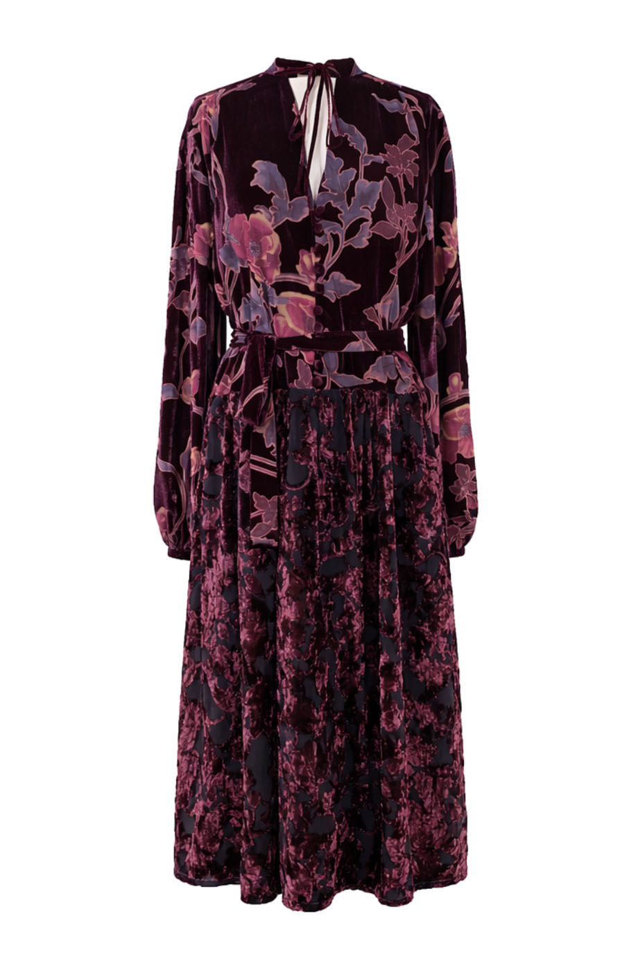 Платье-миди с углублённым вырезом