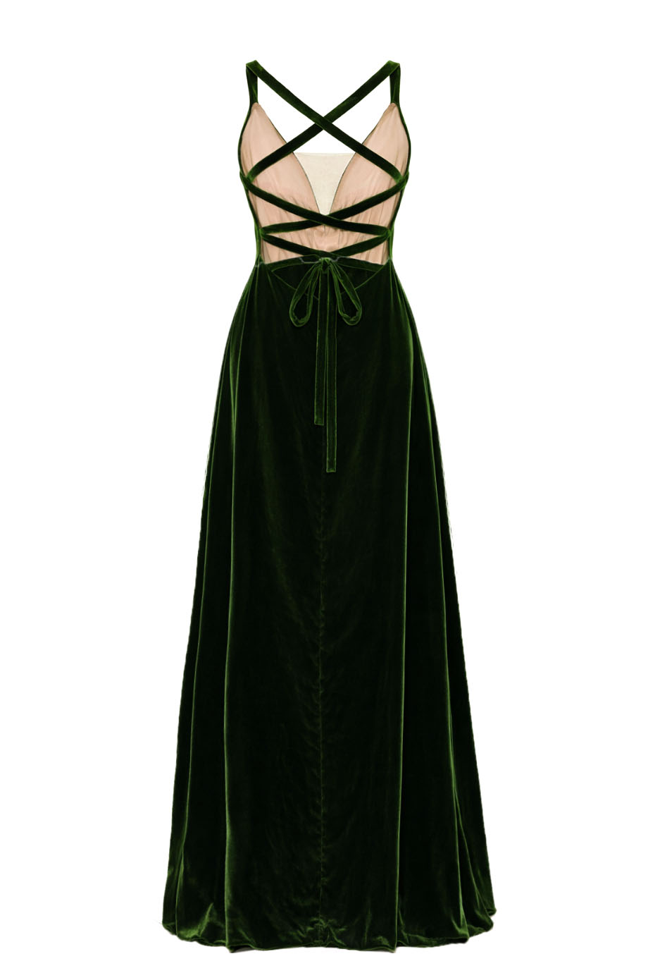 Платье-макси с глубоким вырезом