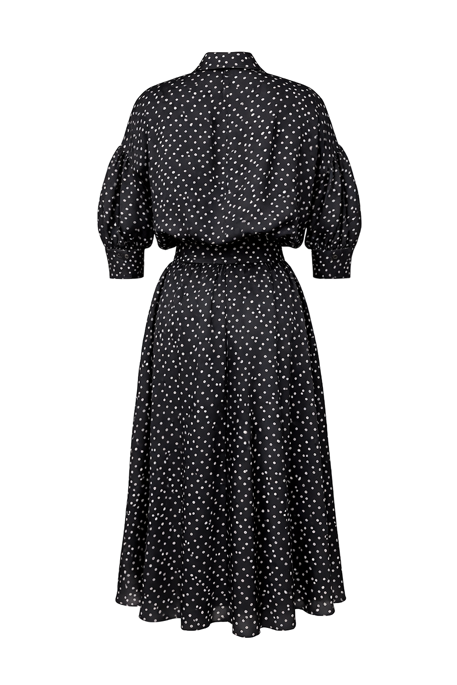 Платье-рубашка в горошек