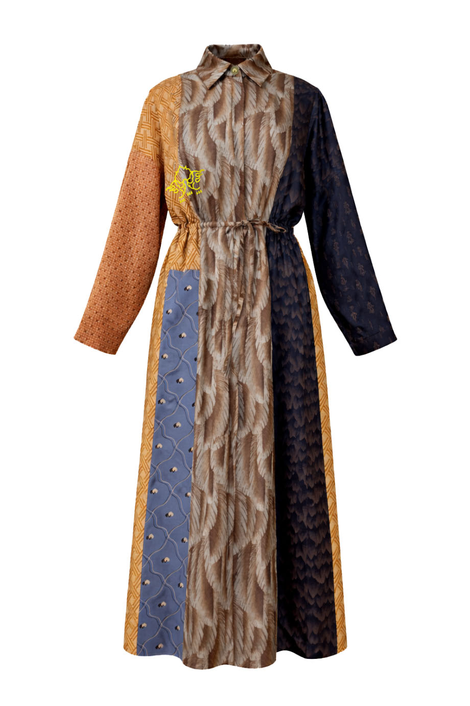 Платье-рубашка прямого кроя