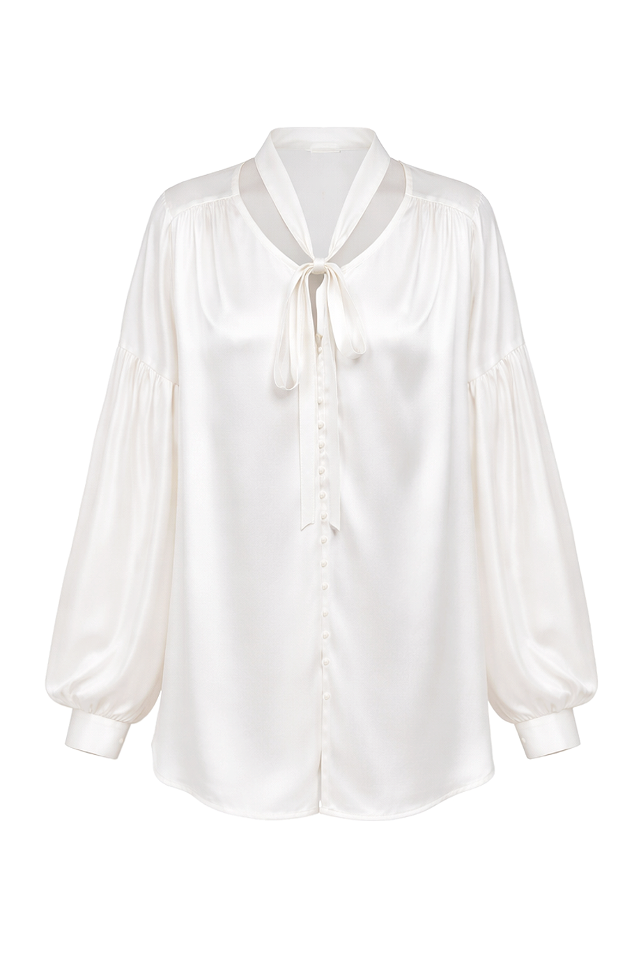 Блуза с объемными рукавами 