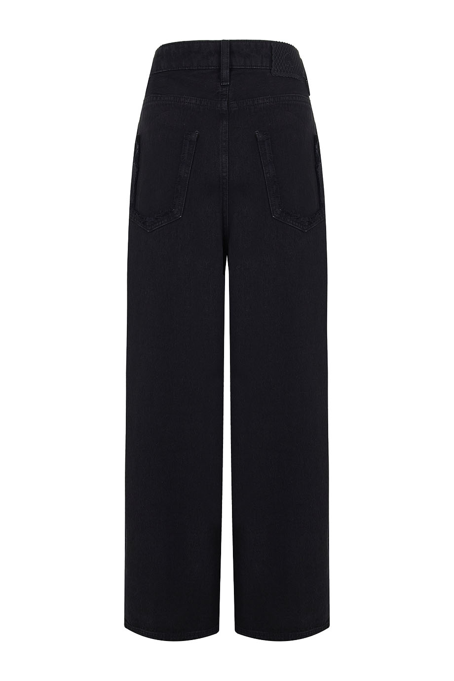 Джинсы широкие с аппликациями