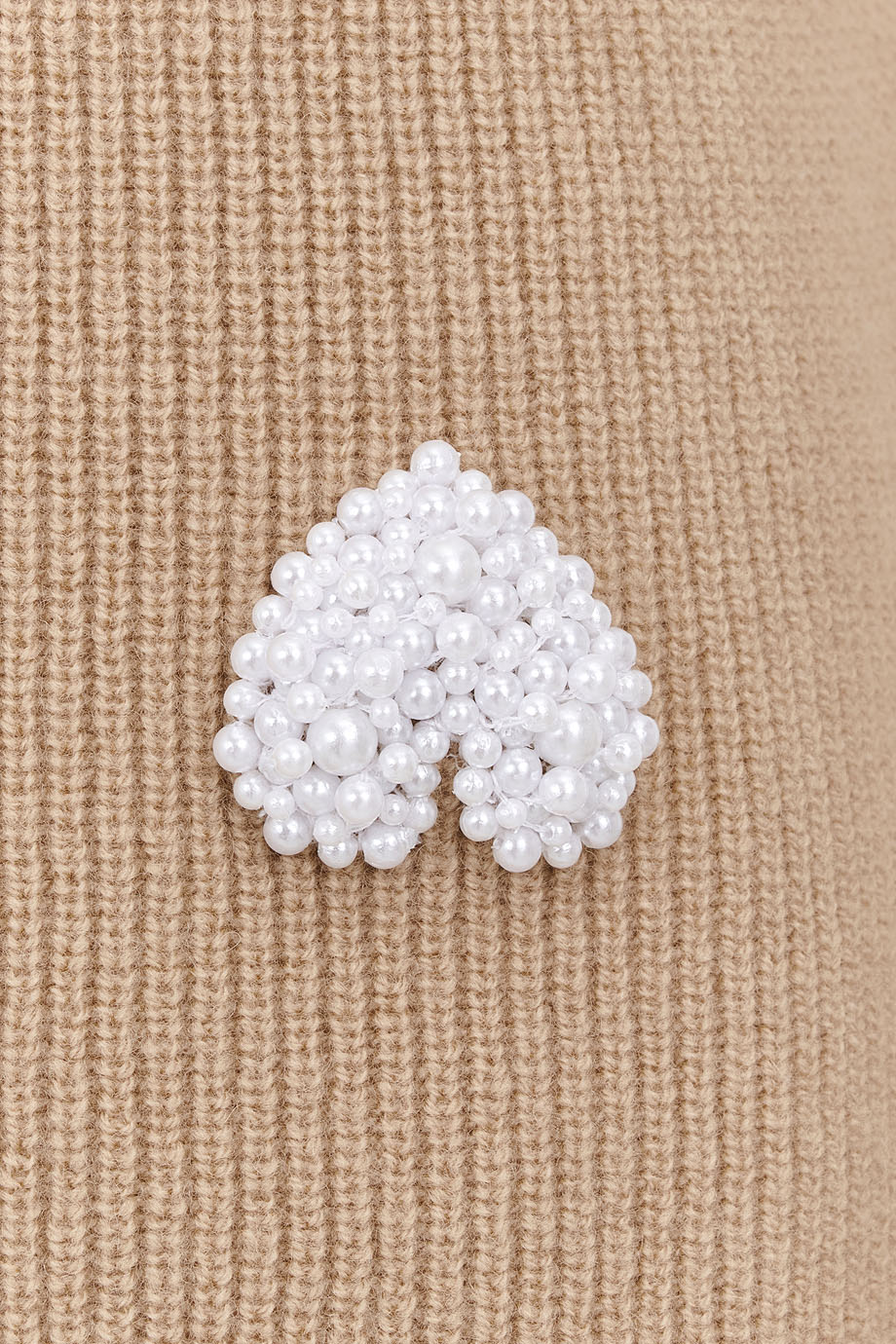 Топ вязаный с воротником-стойкой