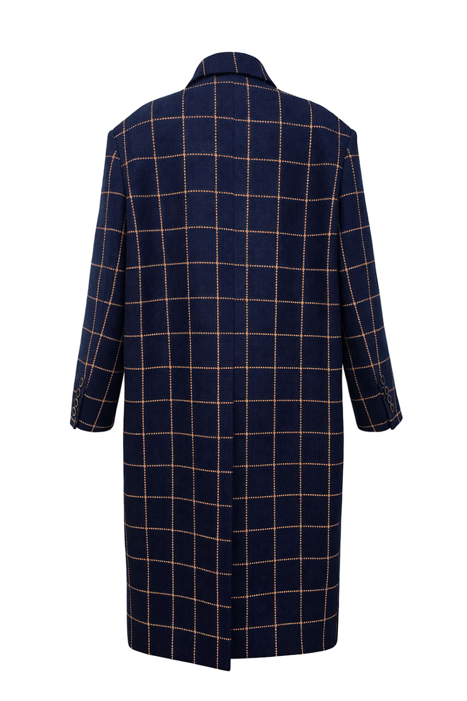 Пальто двубортное прямого силуэта