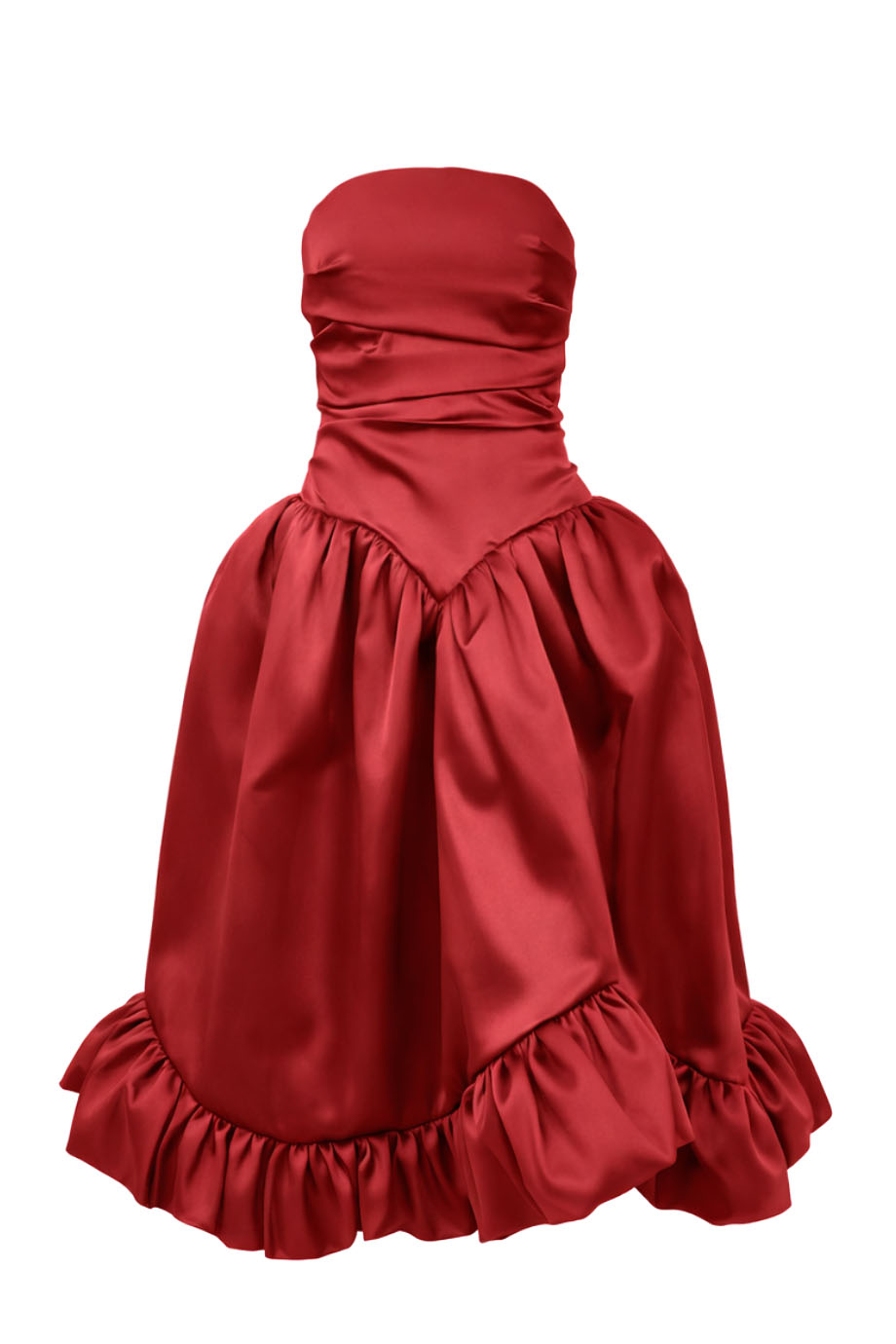 Платье-миди на удлинённом корсете