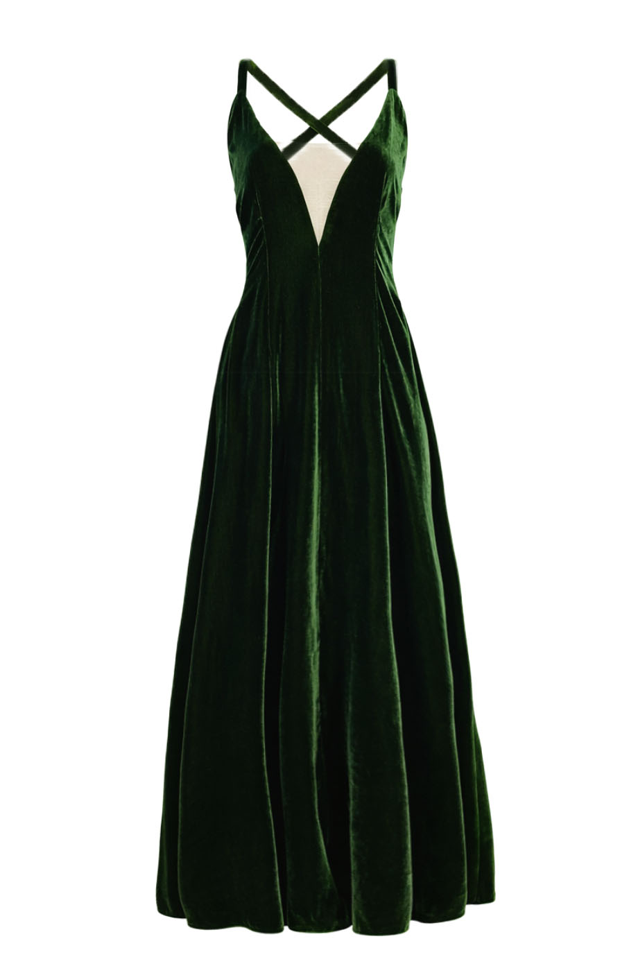 Платье-макси с глубоким вырезом