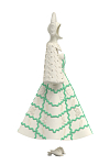 Платье с зеленым зигзагом 3D